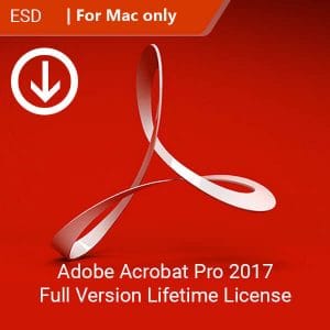 Adobe Acrobat Pro 2017 | Lifetime License | Download | English Version | For MAC | 1User