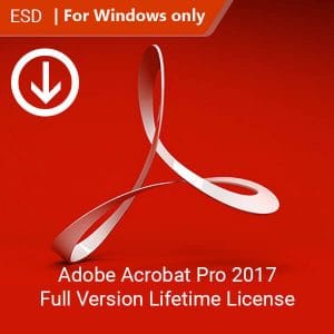 Adobe Acrobat Pro 2017 | Lifetime License | Download | English Version | Windows | 1PC