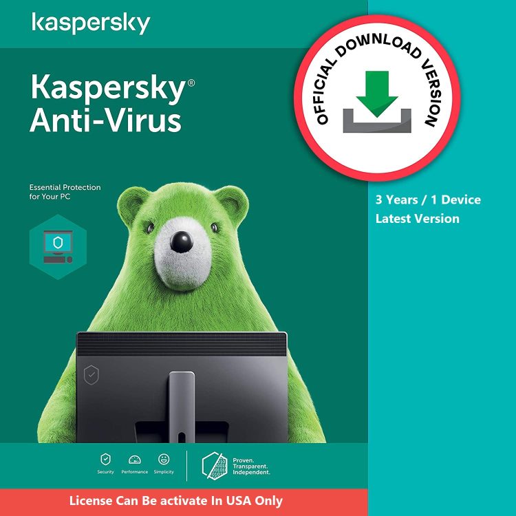 Kaspersky Antivirus For Mac/Windows 3years - 1Device Subscription For USA region Only | For USA Only
